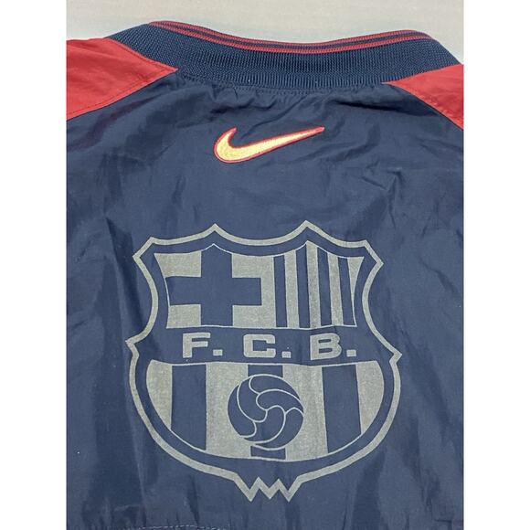 Vintage Barcelona Spain Training Top Jacket Raincoat Coat 1990's Nike Size XL - Picture 8 of 8